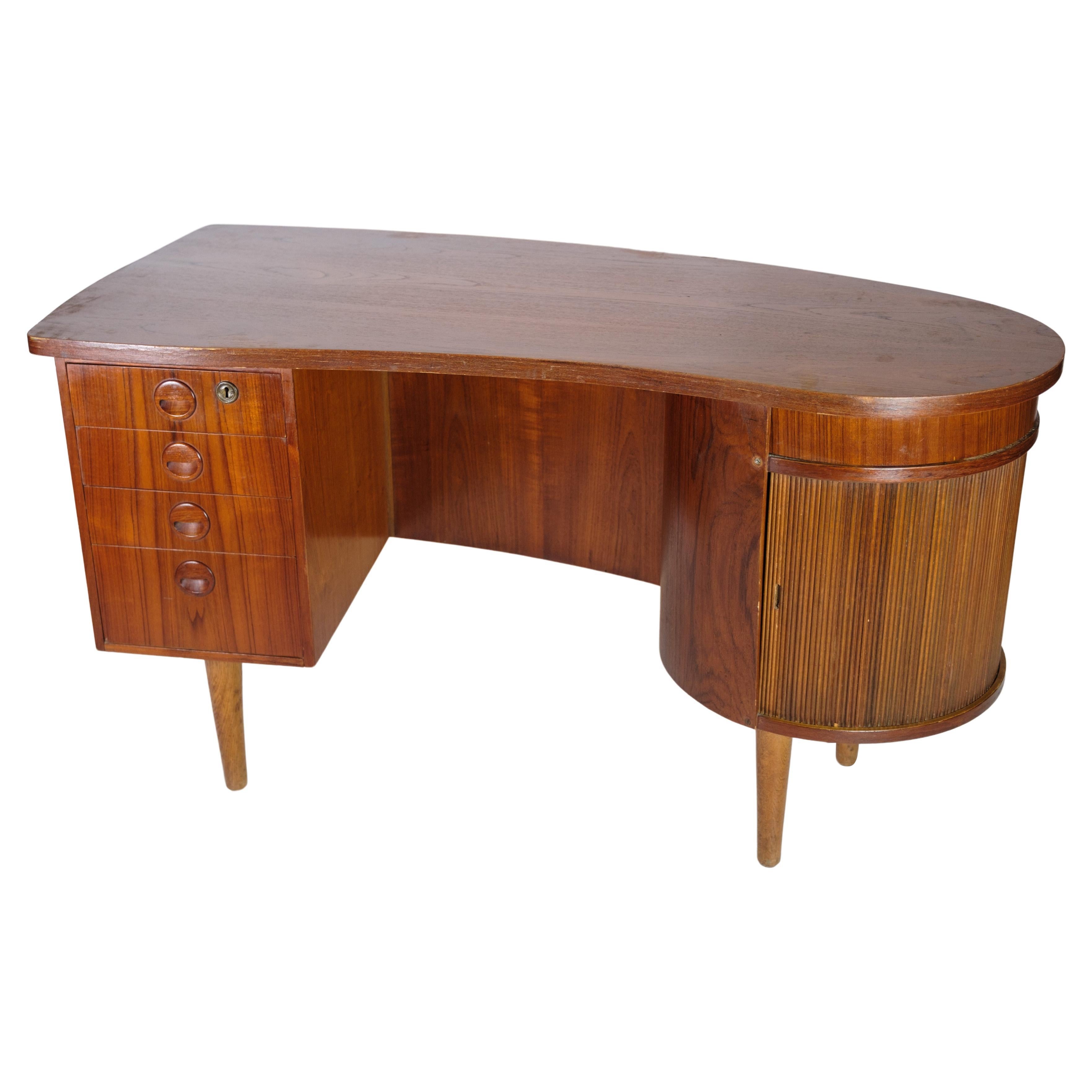Desk Made In Teak Model 54 By Kai Kristiansen For Feldballes Furniture From 1950
