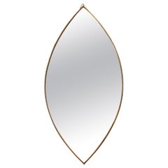 Mid-Century Italian Wall Mirror with Brass Frame (circa 1950s)