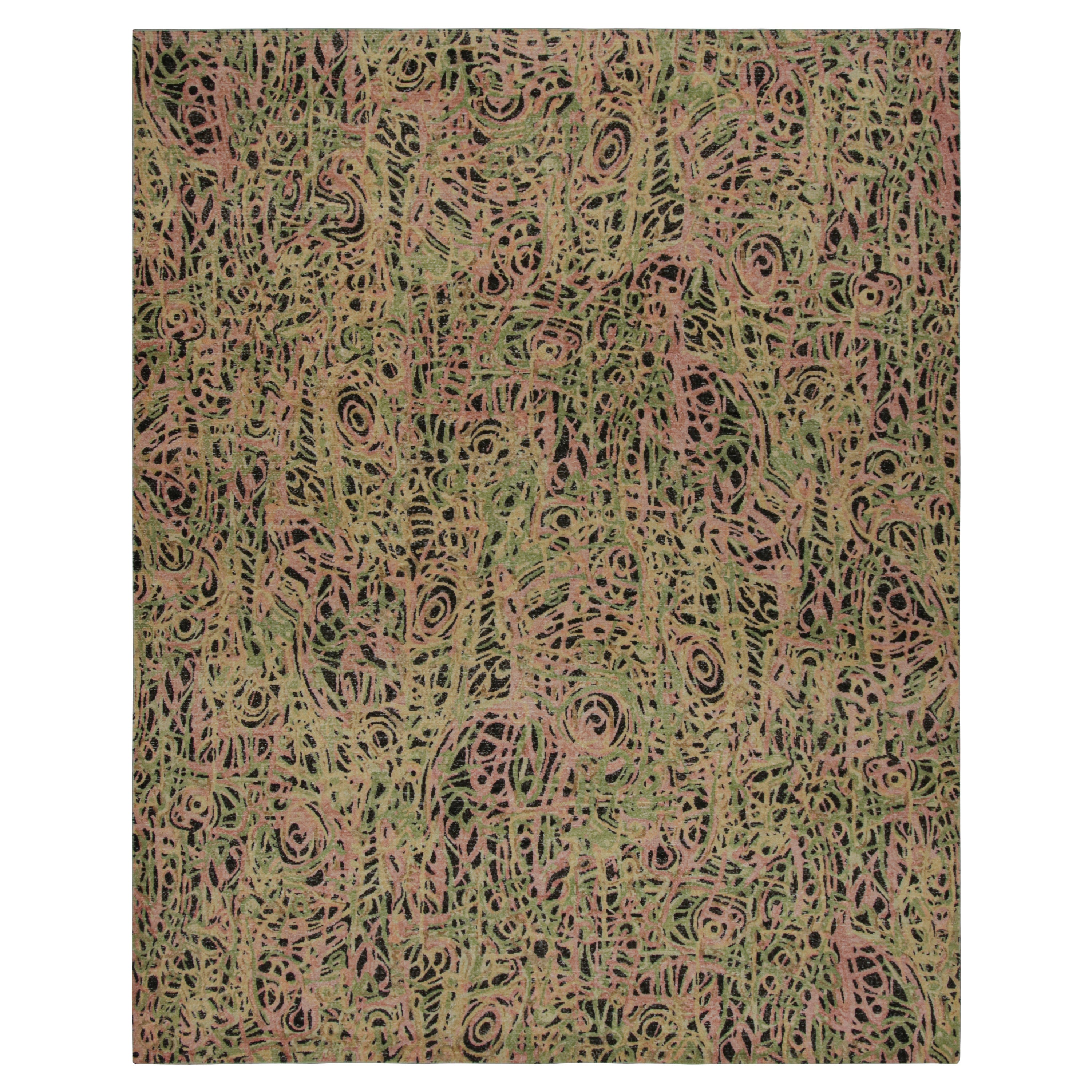 Rug & Kilim’s Abstract Expressionist Rug With All-Over Geometric Pattern For Sale