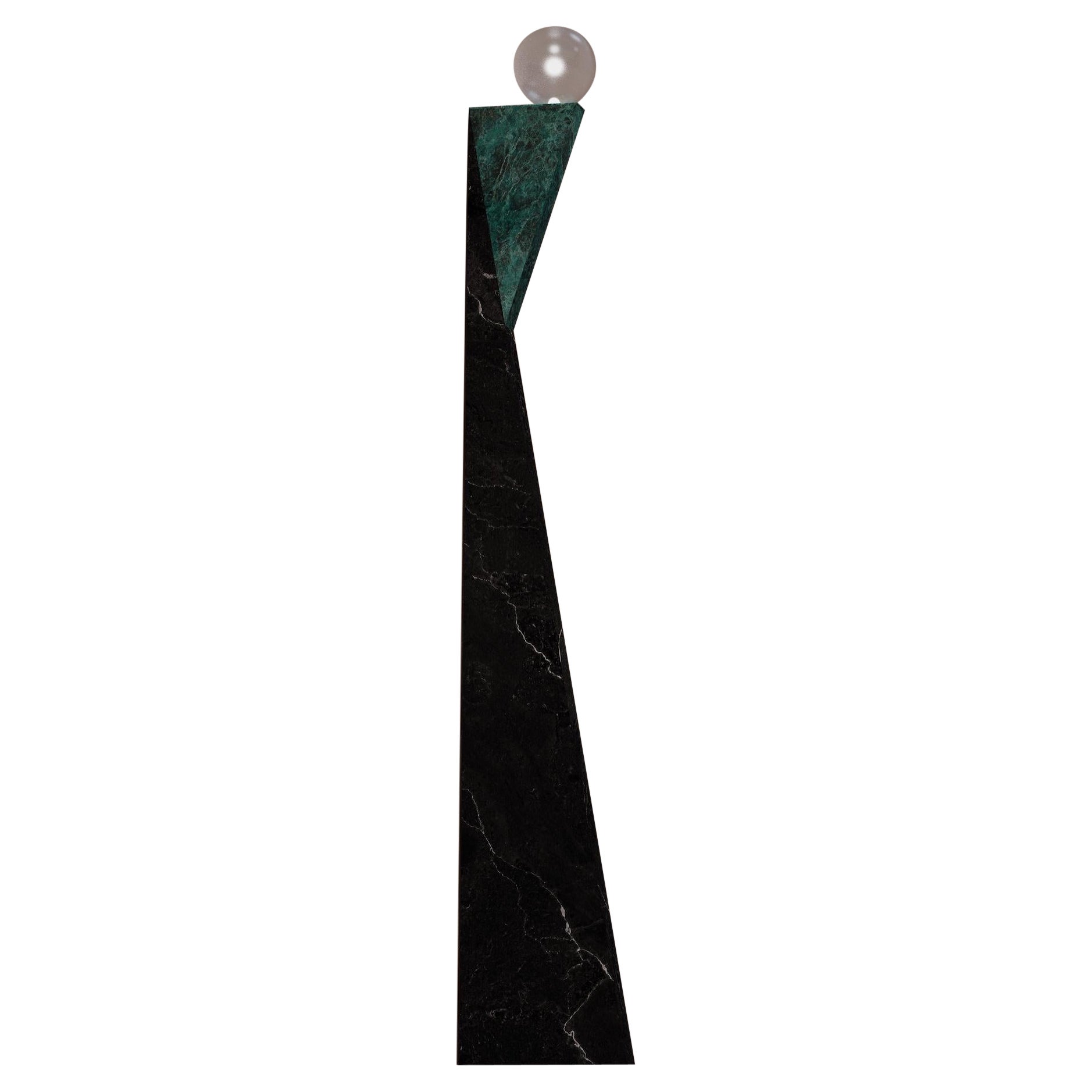 Minimalistische italienische Marmor-Stehlampe Clitemnestra für October Gallery