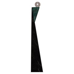 Minimalist Marble and Opal Glass Clitemnestra Floor Lamp by Carcino Design