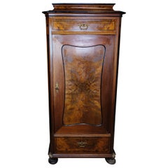 Tall Cabinet Made In Polished Walnut From 1850s