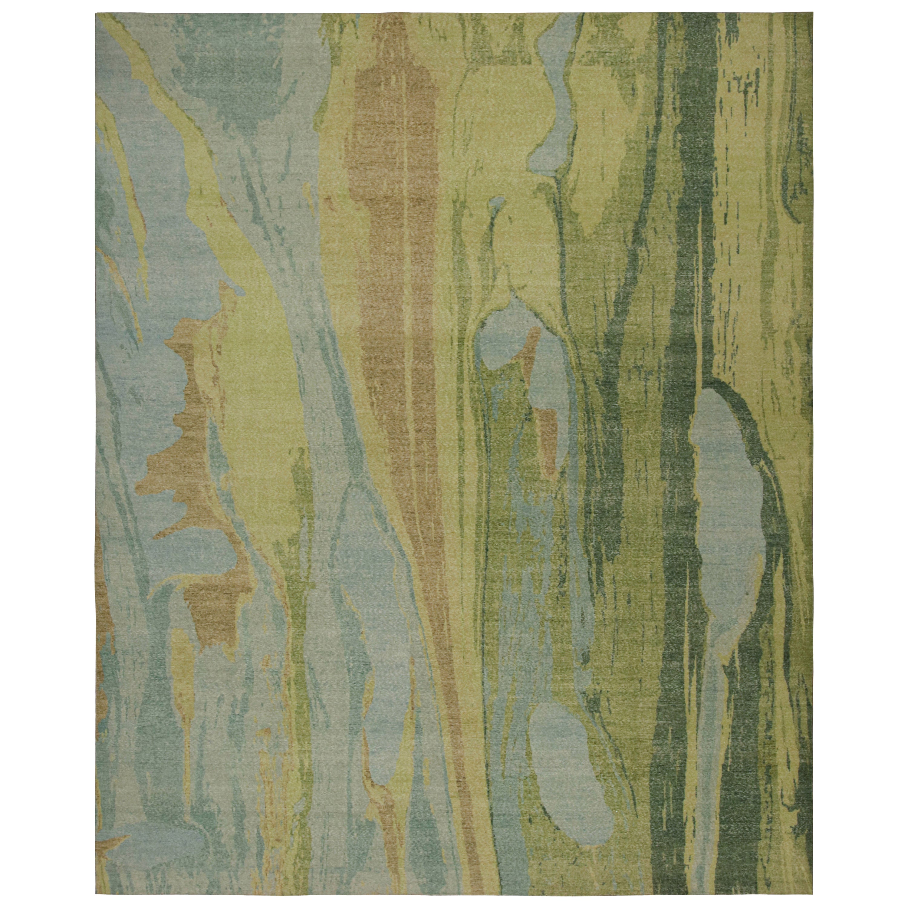 Rug & Kilim’s Contemporary Distressed Abstract Expressionist Rug  For Sale