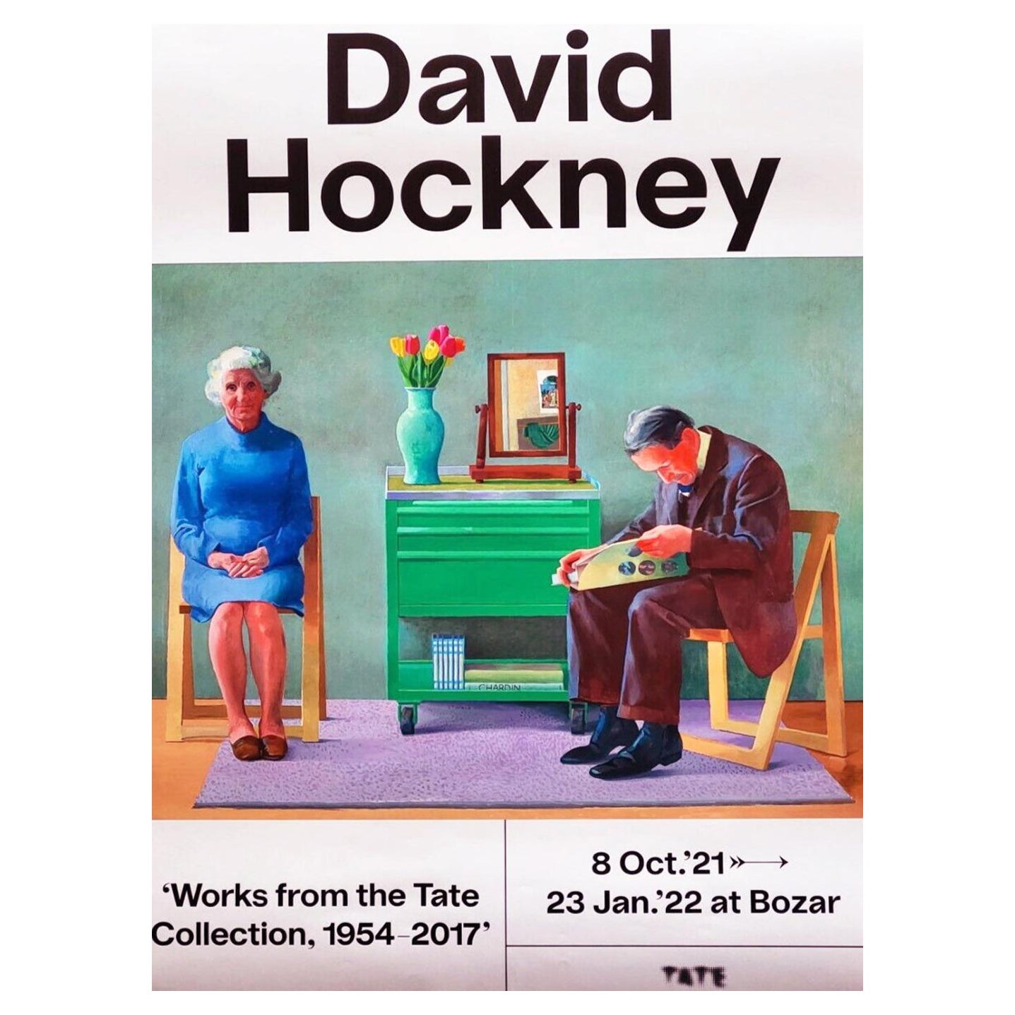 Affiche originale de David Hockney - œuvres de la collection Tate 2021