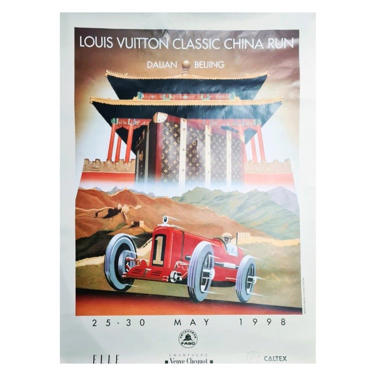Original 1992 Sand Diego Louis Vuitton Cup Framed Poster 21 X 31