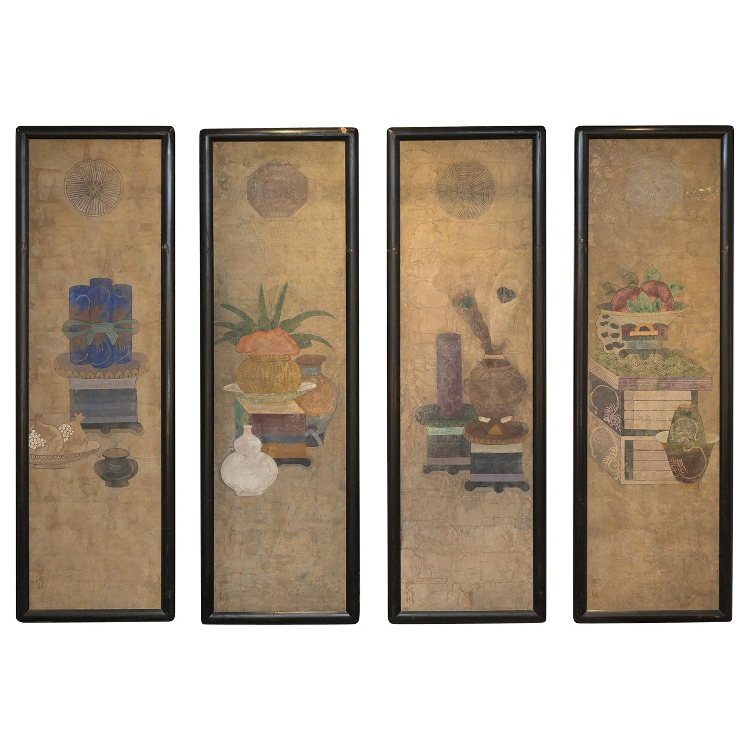 Japanese Style Panels (Set of 4), 23" x 72" each, Bunny Williams Collection For Sale