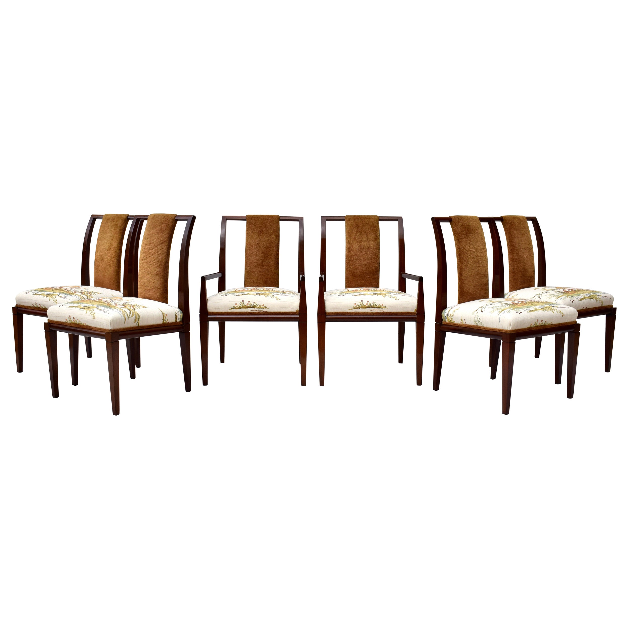 1950's Tommi Parzinger Dining Chairs Set of Six For Sale