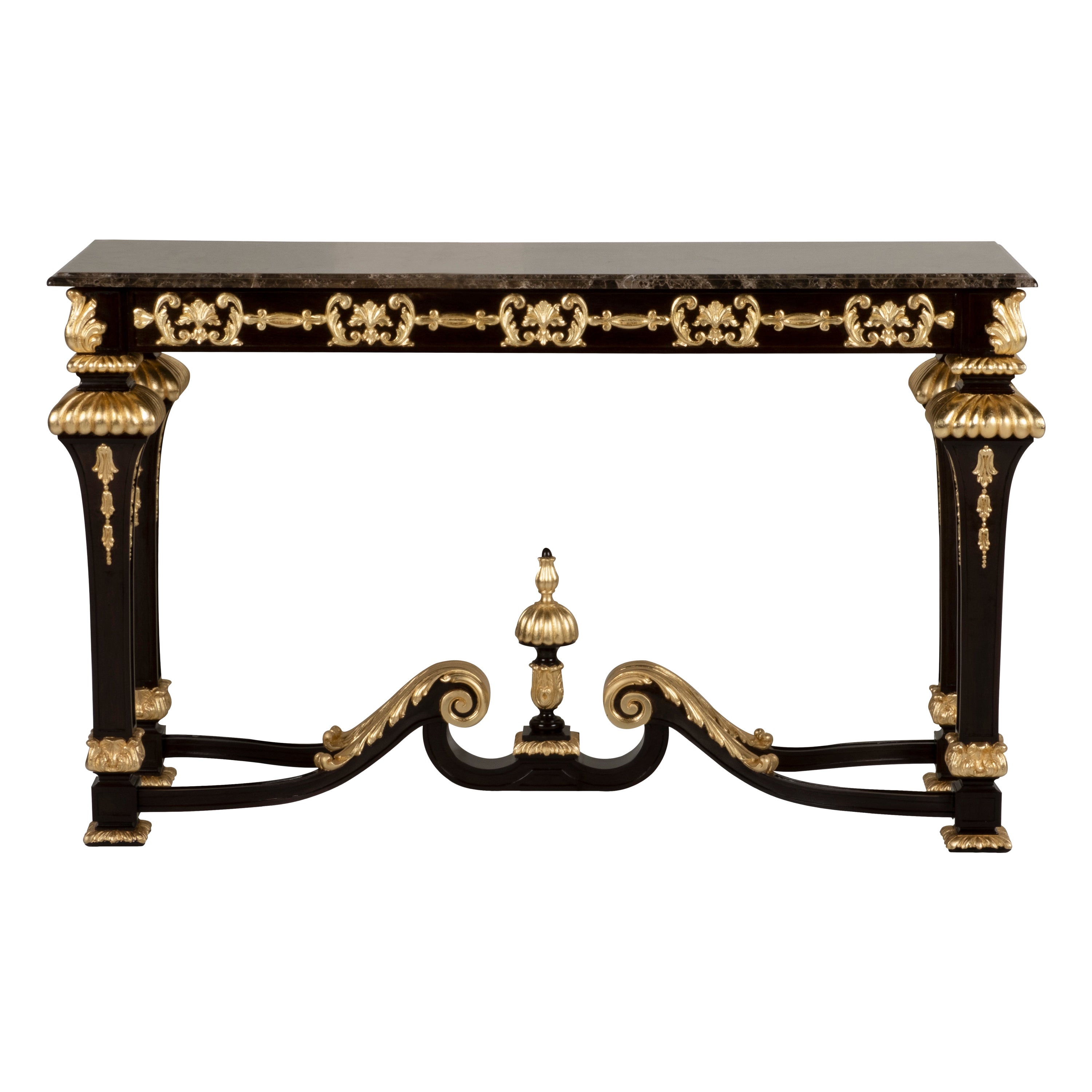 French Neoclassical Console Table Exilis Hand Carved Handmade Portugal For Sale