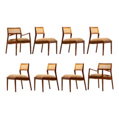 Set of 8 Fully Restored Jens Risom Mid-Century Modern Playboy Dining Chairs