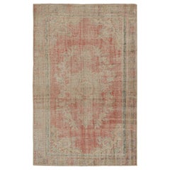 Tapis vintage de style européen, avec motifs floraux géométriques, de Rug & Kilim 