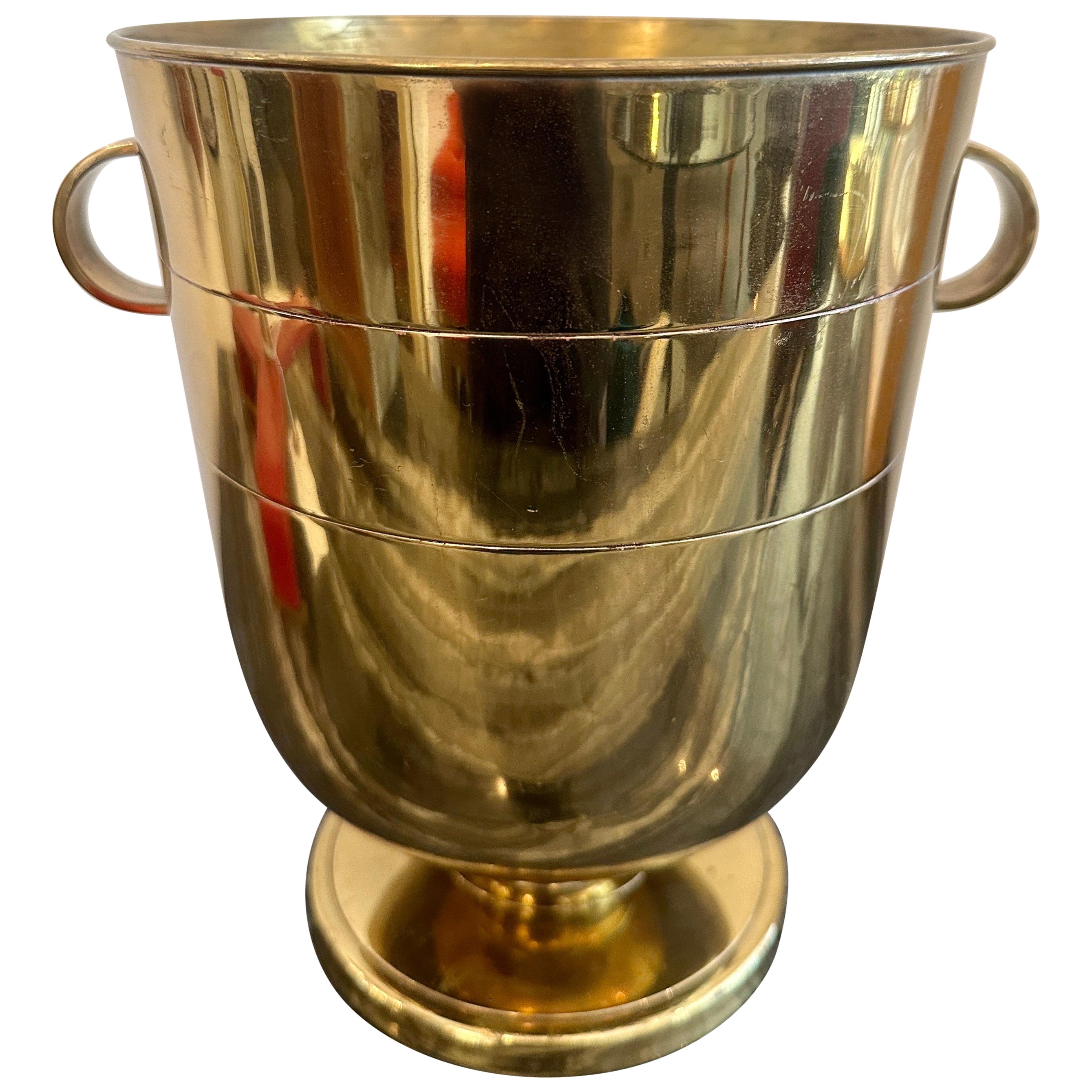 Tommi Parzinger for Dorlyn Silversmiths Solid Brass Champagne Cooler