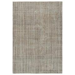 Tapis vintage Zeki Müren, avec motifs géométriques texturés, de Rug & Kilim