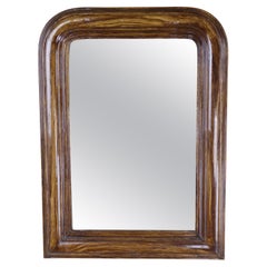 Miroir Louis Philippe peint en faux bois