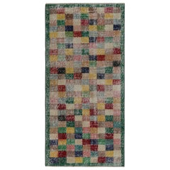 Retro Zeki Müren Art Deco Rug with Geometric Patterns, from Rug & Kilim