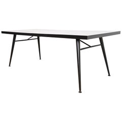 Paul McCobb Planner Group Black Lacquered Dining Table, Newly Refinished