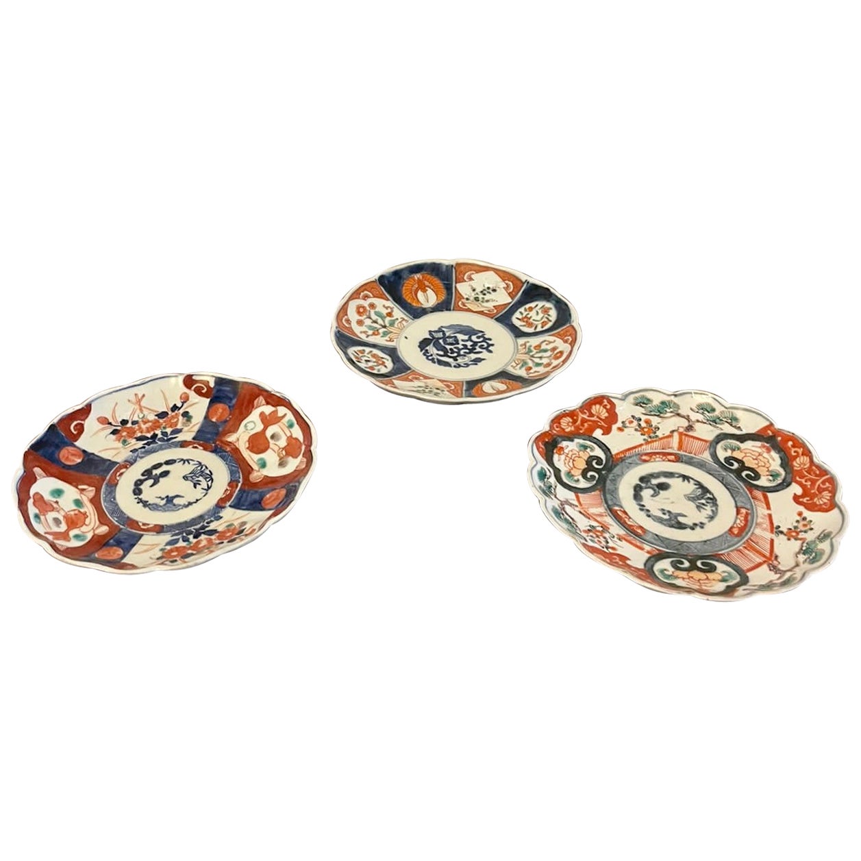 Three Antique Quality Japanese Imari Plates  For Sale