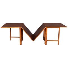 Professionally Restored Bruno Mathsson 'Maria' Folding Table in Walnut, 1950s