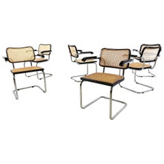 Vintage Set of 6 Marcel Breuer style dining chairs, 1970s 