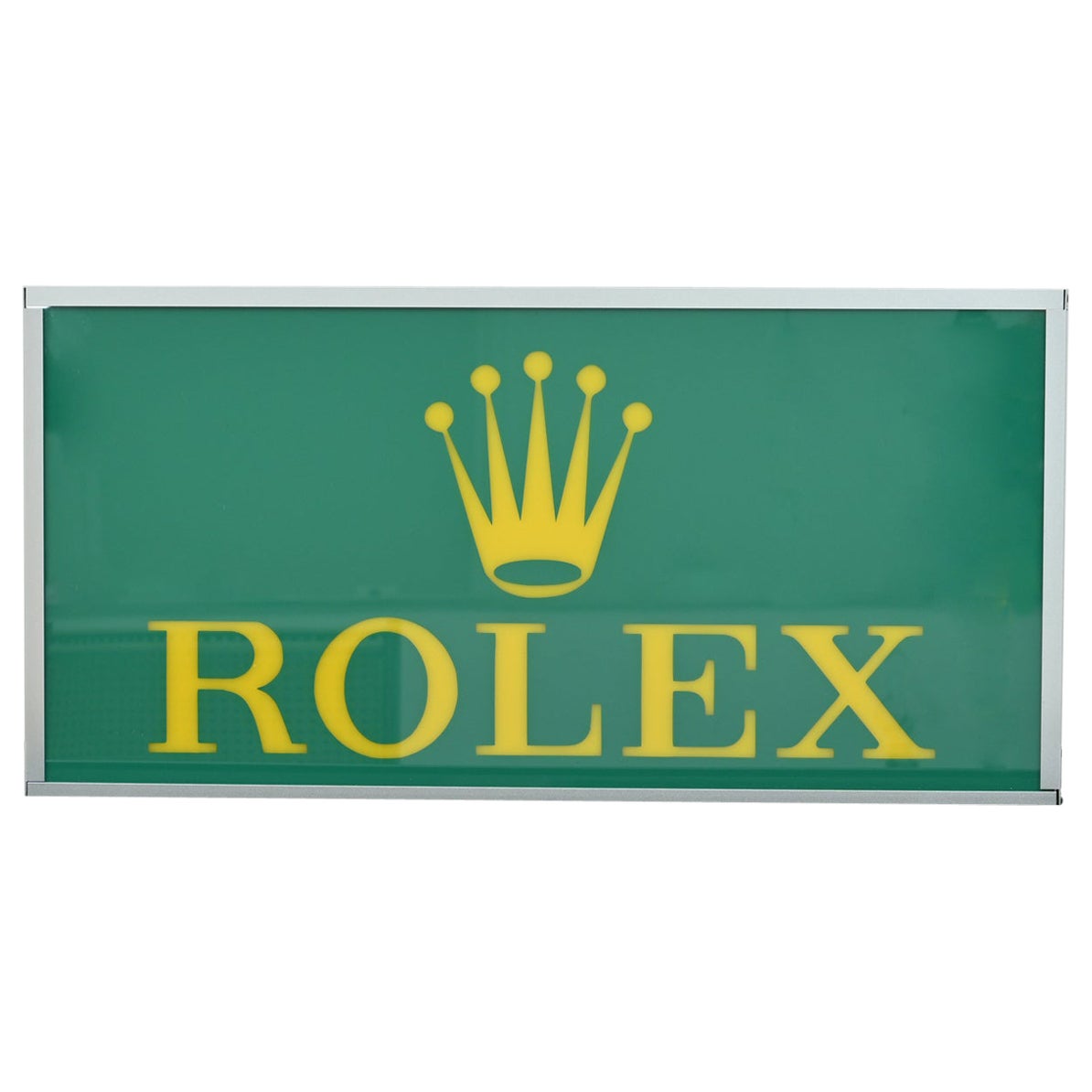 1990s ROLEX Advertising Signage with Yellow Lighting