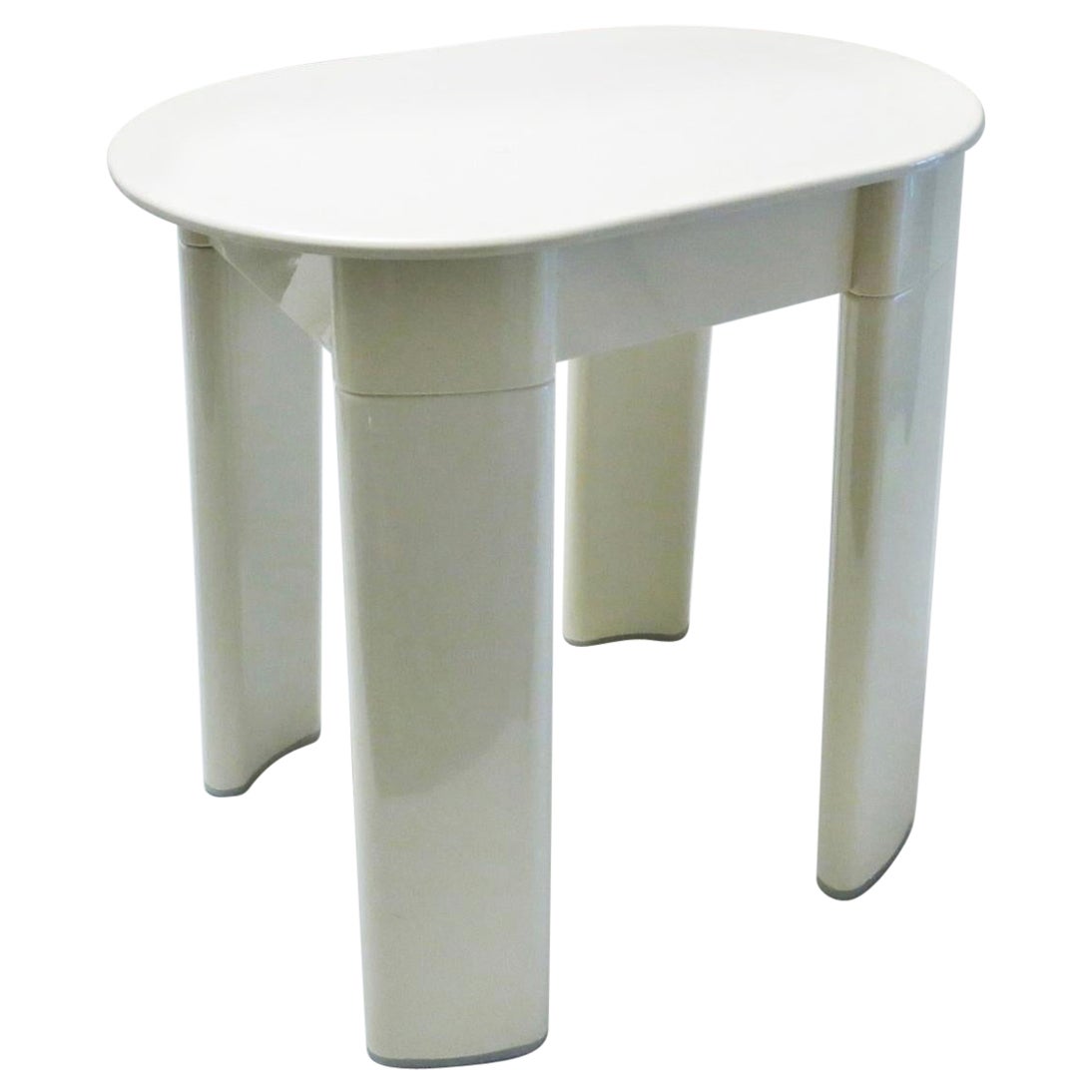 Four 1970s White Side Table by Olaf von Bohr for GEDY  For Sale