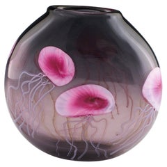 An Oval Amethyst Jelly Fish Vase by Siddy Langley 2023