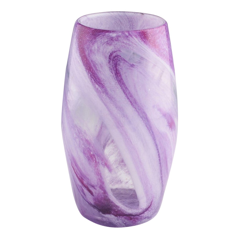 Mottled Purple Gray-Stan Vase c1930 For Sale