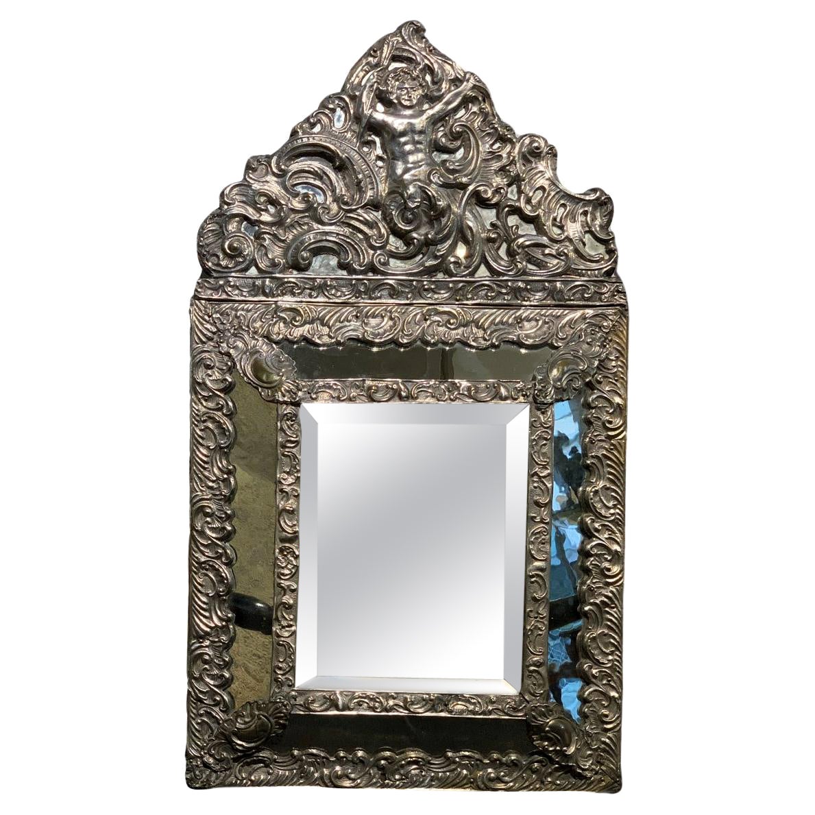 19th CENTURY ANTIQUE NEO-RENAISSANCE TABLE MIRROR For Sale