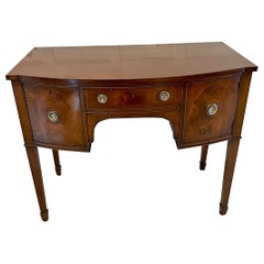 Small Antique Victorian Quality Mahogany Bow Fronted Sideboard 