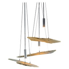 Kronleuchter aus weißem Onyx von Arielle Assouline-Lichten