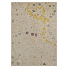 Modern Hand-knotted Wool Floral Rug