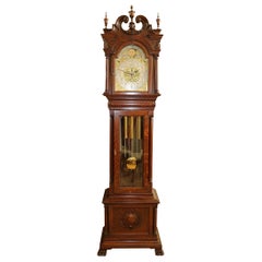 Antique John Wanamaker Philadelphia Oak 9 Tube Grandfather Tall Case Clock  Circa 1904