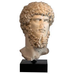 Tête de Lucius Verus dans le style romantique antique 