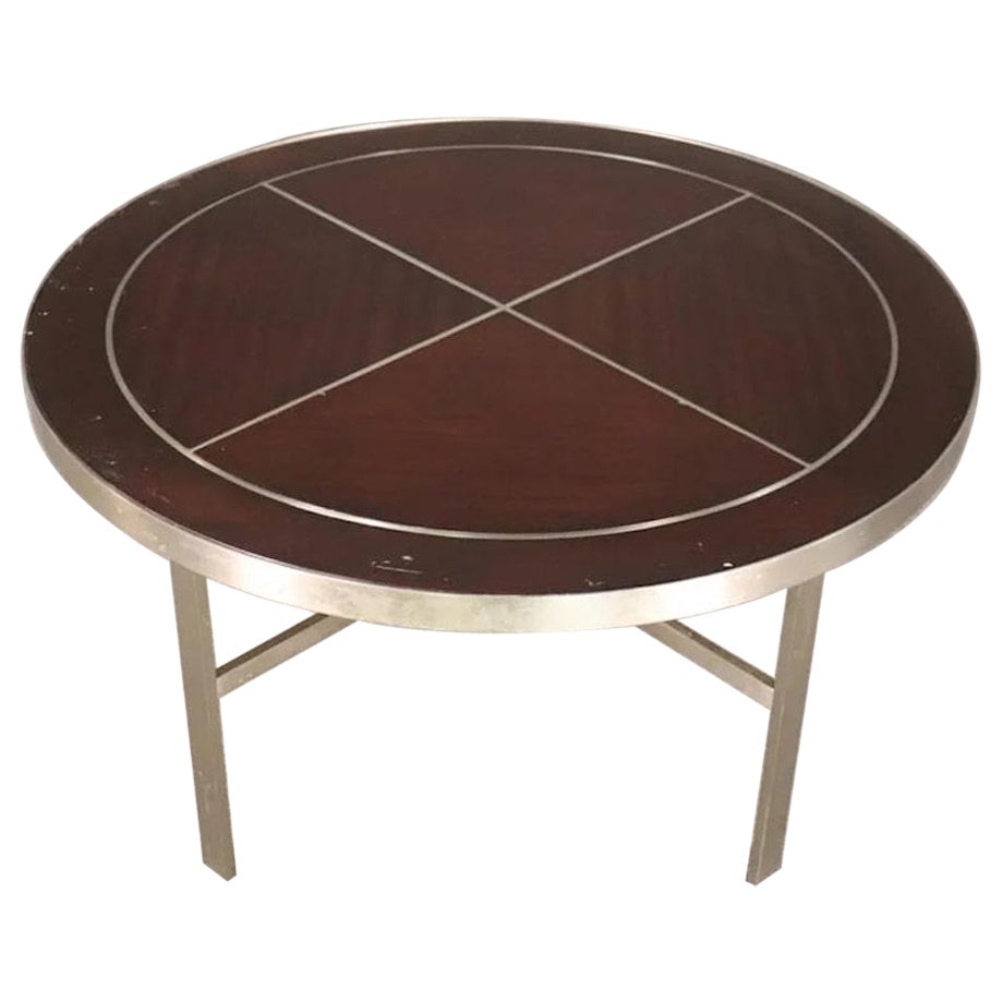 Metal and Wood Coffee Table For Sale