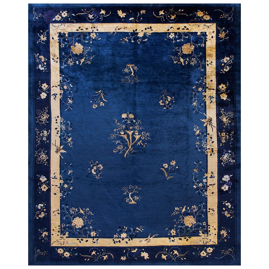 1920s Century Chinese Peking Carpet 9' 6" x 11' 6"  For Sale