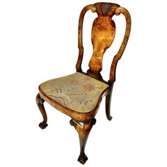 Queen Anne Burl Walnut Side Chair, c. 1740-1760