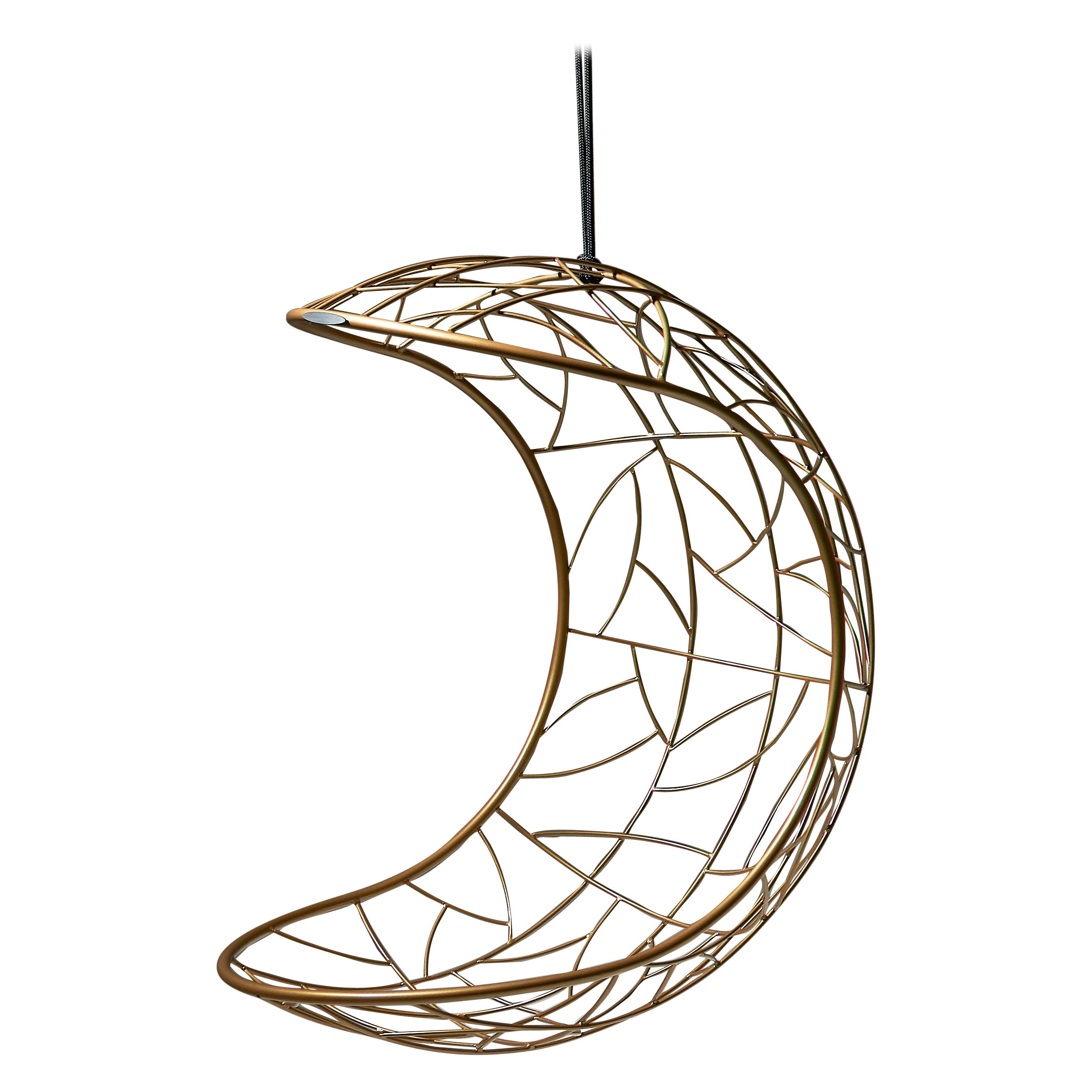 Chaise balançoire moderne en acier en forme de nid
