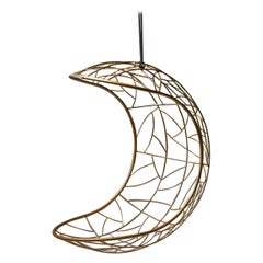 Chaise balançoire moderne en acier en forme de nid