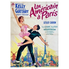 AN AMERICAN IN PARIS  1951 French Grande ROGER SOUBIE,  Film Movie Poster