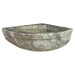19th C. Hand Chiseled French Stone Sink