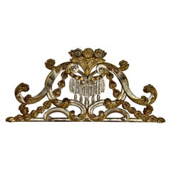 Silver and Gold Giltwood Carving w/ Scrolls and Acanthus Leaves C. 1900