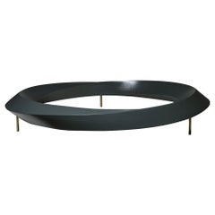 Used Large "Ring" Abstract Wood and Brass Sculpture, Italy, 1960s