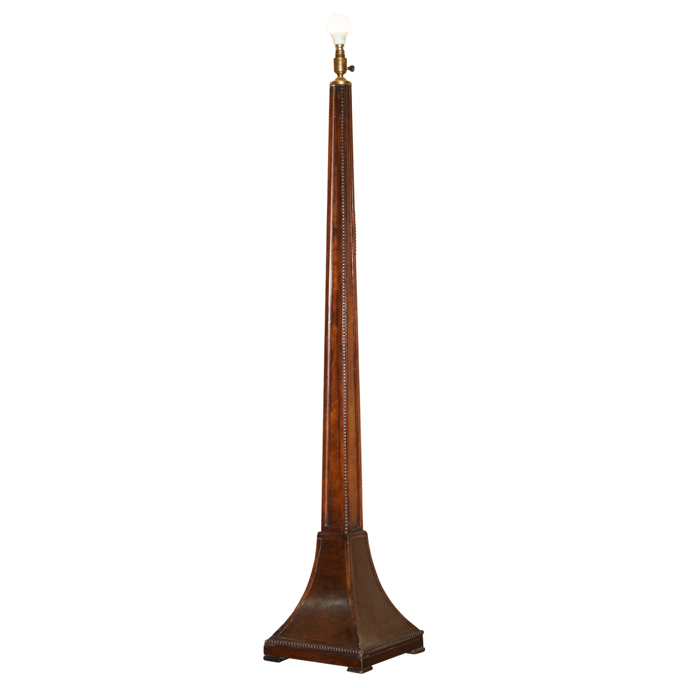 RESTORED ORNATELY CARved ANTiQUE SCOTTISH BOBBIN OAK FLOOR STANDING LAMP im Angebot