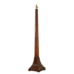 RESTORED ORNATELY CARVED ANTiQUE SCOTTISH BOBBIN OAK FLOOR STANDING LAMP