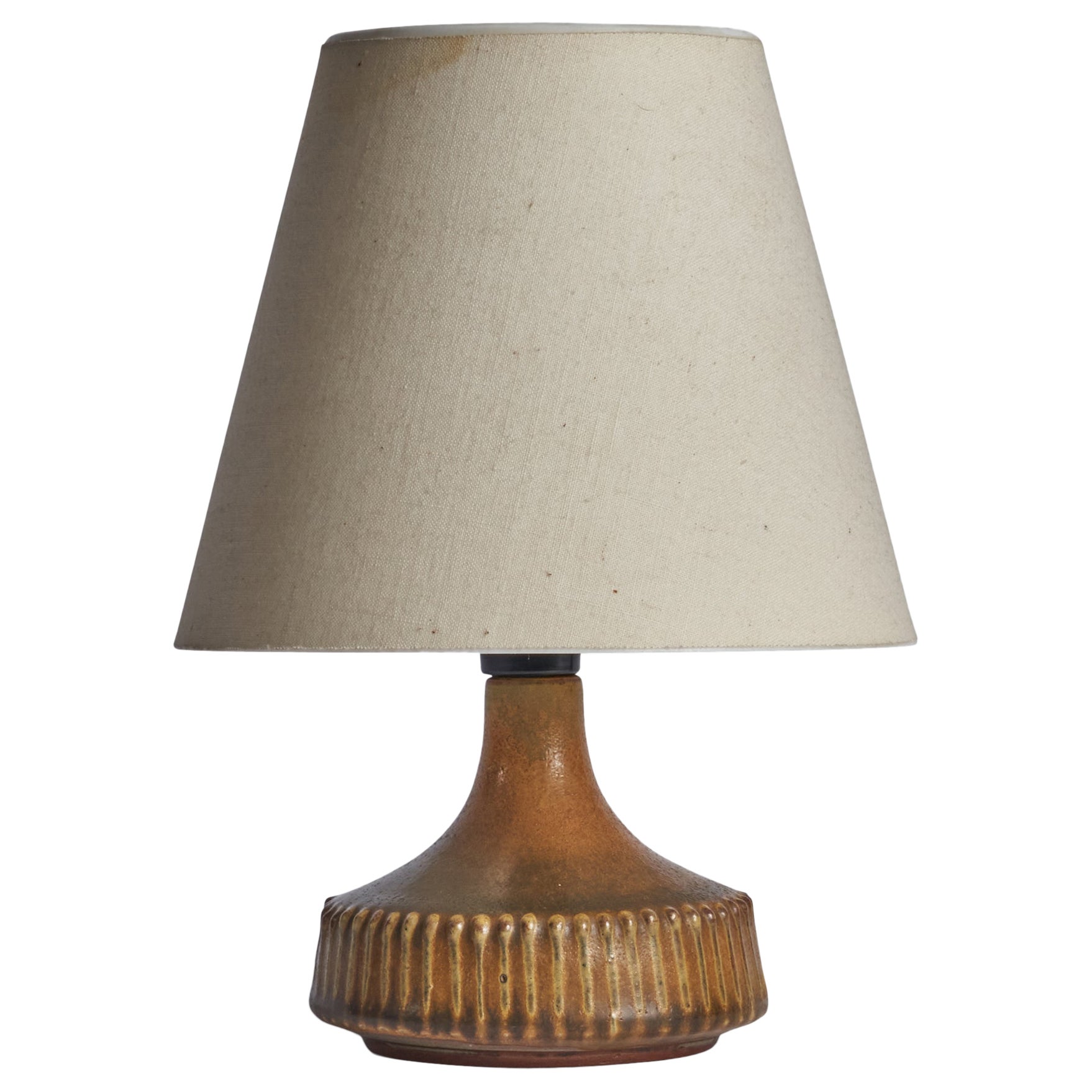 Rolf Palm, Small Table Lamp, Stoneware, Sweden, 1960s For Sale