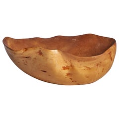 Swedish Designer, Bowl, Burl Wood, Sweden, 1940s