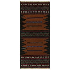 Vintage Afghan Baluch Kilim Läufer Teppich, mit geometrischen Mustern von Rug & Kilim