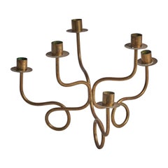 Josef Frank, Candelabro, Ottone, Svezia, anni '40