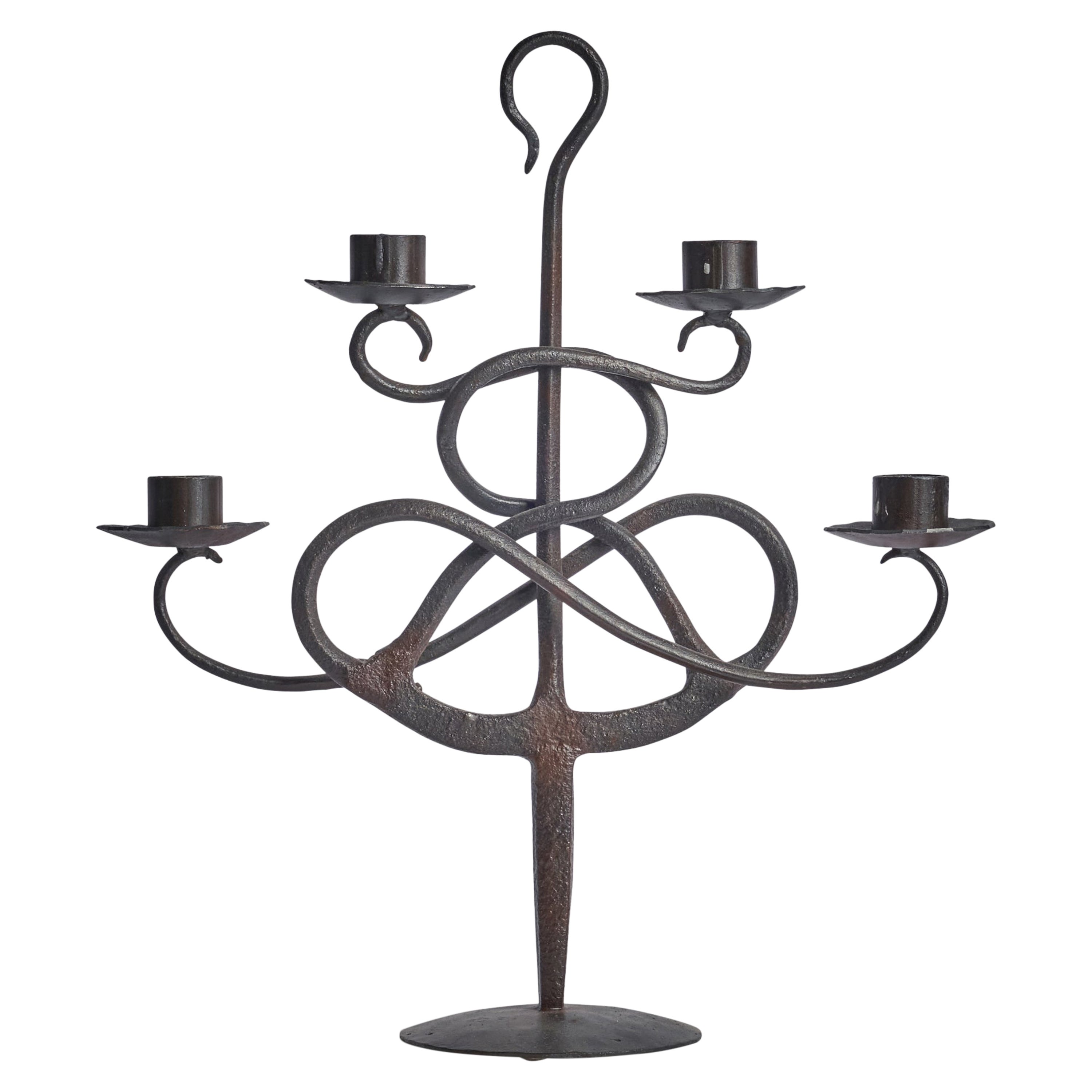 Sven Åke Ekberg, Organic Candelabra, Iron, Sweden, 1987