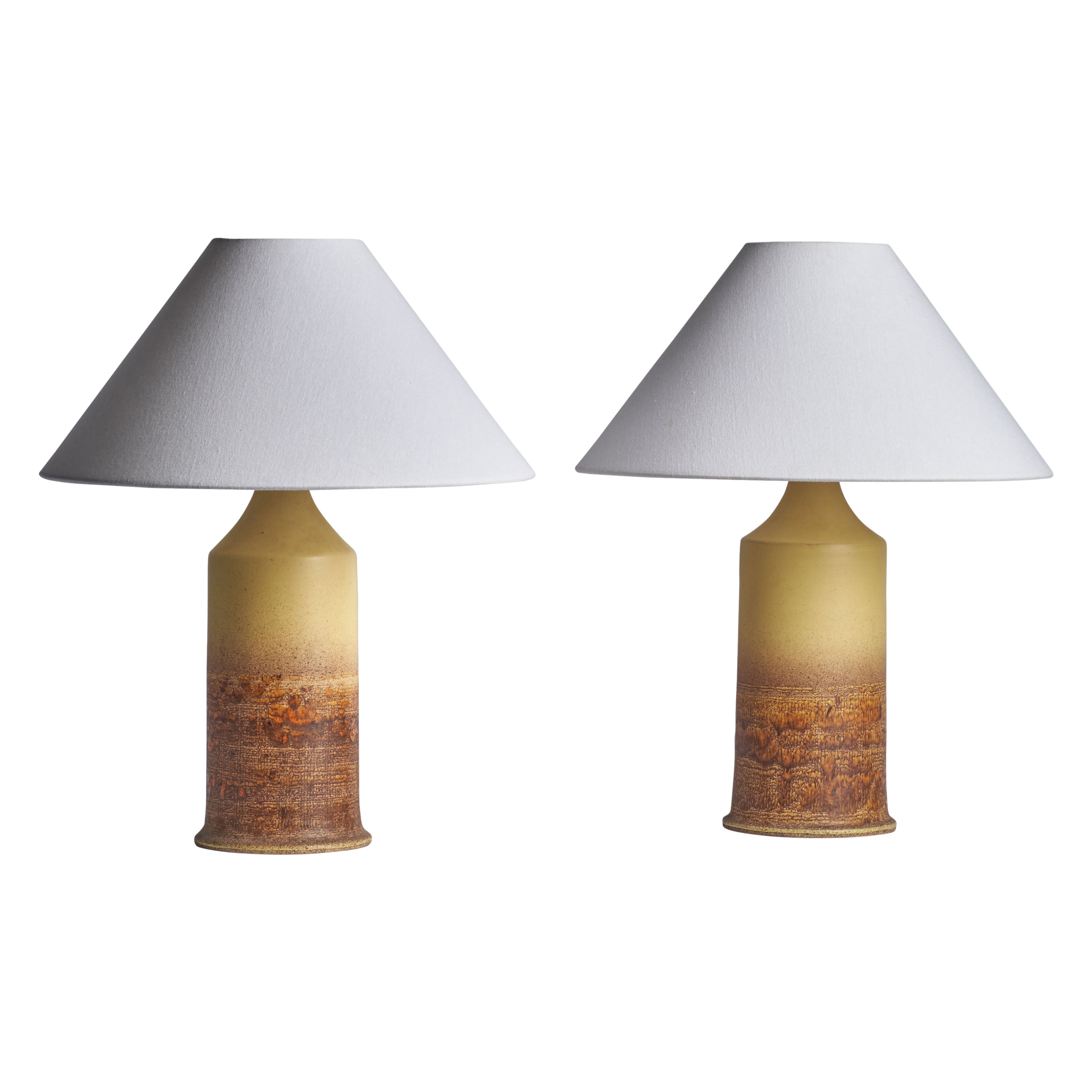 Tilgmans, Table Lamps, Stoneware, Sweden, 1960s For Sale