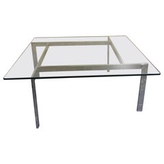 Chrome and Glass Coffee table in the manner of Milo Baughman